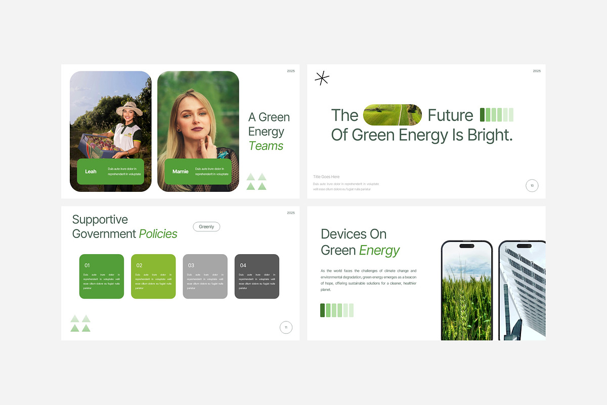 Minimalist Green Energy Presentation, a Presentation Template by Eklip Studio (Photo 4 of 5)