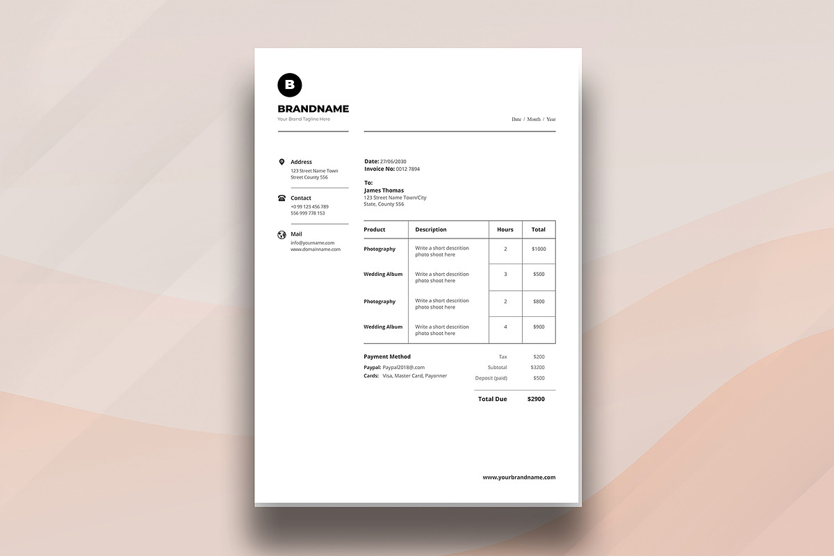 Canva Letterhead and Invoice, a Stationery Template by DesignDevisers (Photo 4 of 19)