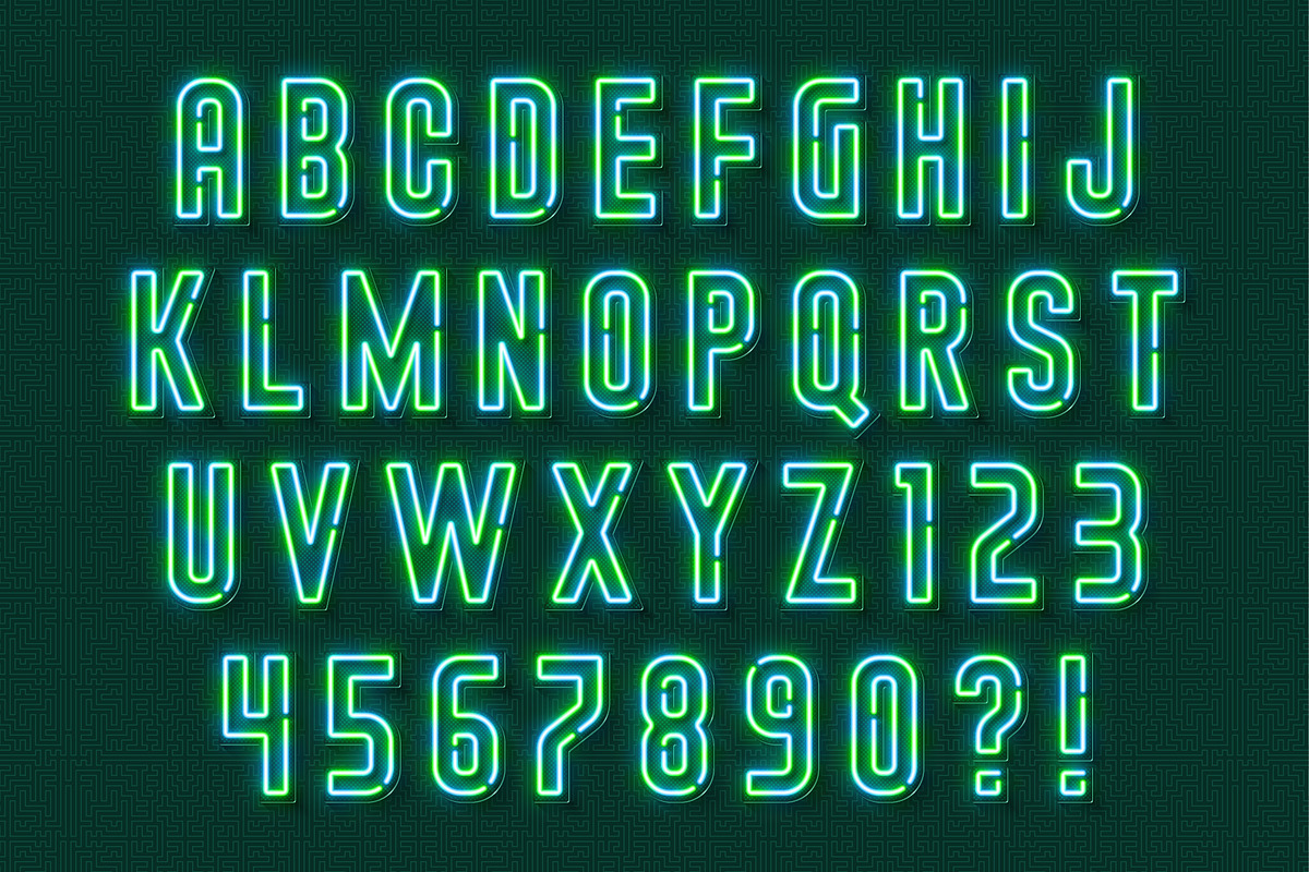 Retro light alphabet cabaret design, an Object Graphic by RevelStockart (Photo 8 of 8)