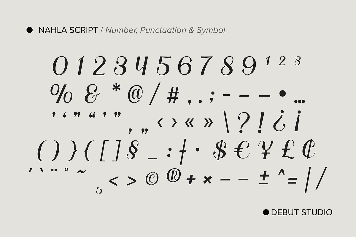 Nahla Script Regular, a Script Font by Debut Studio (Photo 10 of 16)