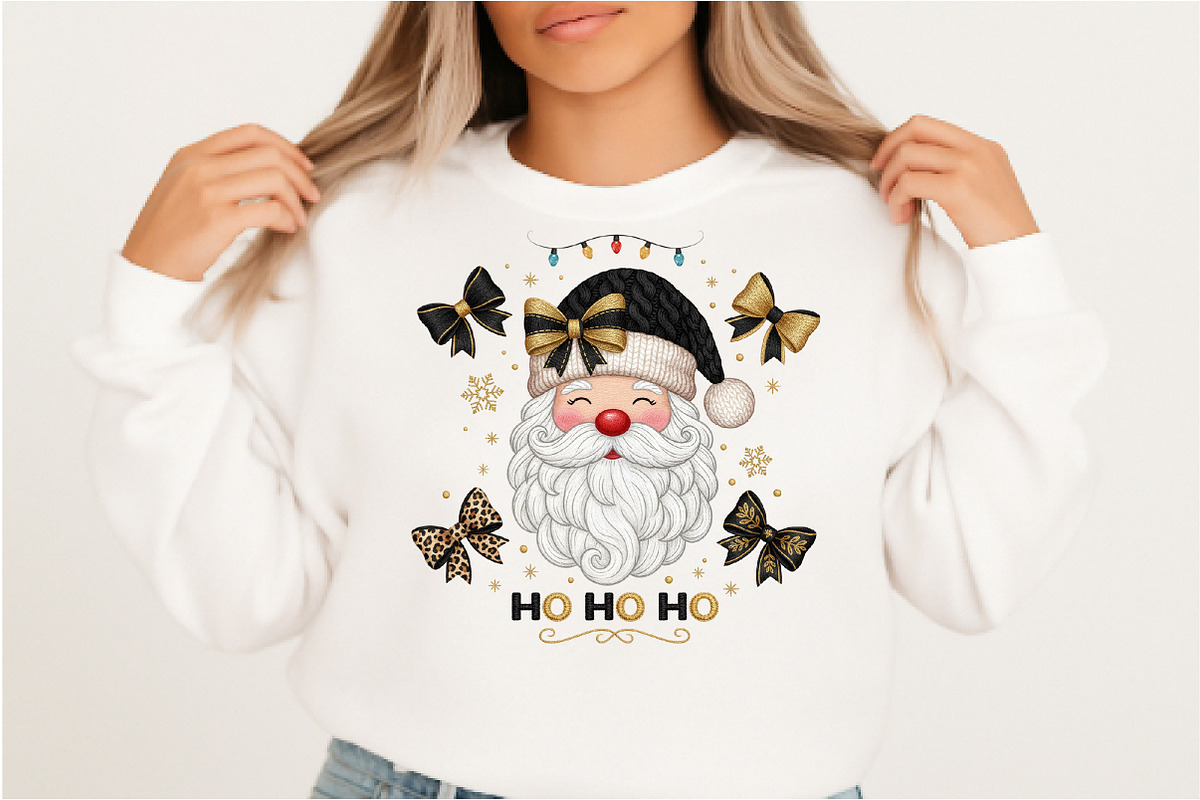 Chunky Yarn Christmas Ho Ho Ho PNG, an Illustration by DreamArtGraphic (Photo 2 of 6)
