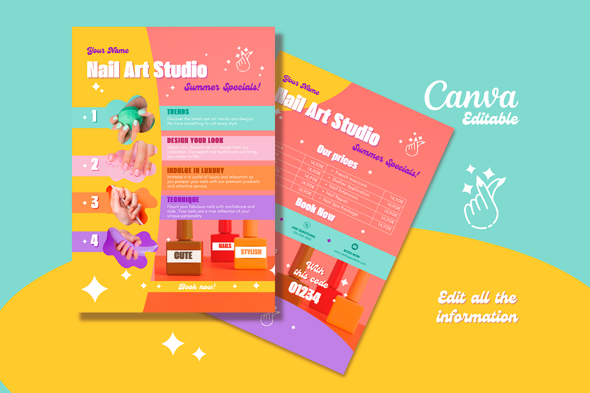 Nail Studio Marketing Templates, a Marketing Template by PaolaroiDesign (Photo 6 of 7)