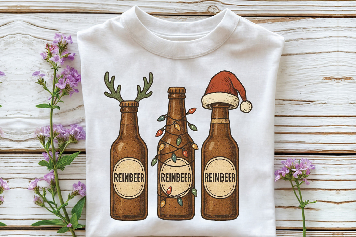 Beer Christmas Funny Christmas PNG, an Illustration by CraftArtStudio (Photo 2 of 4)