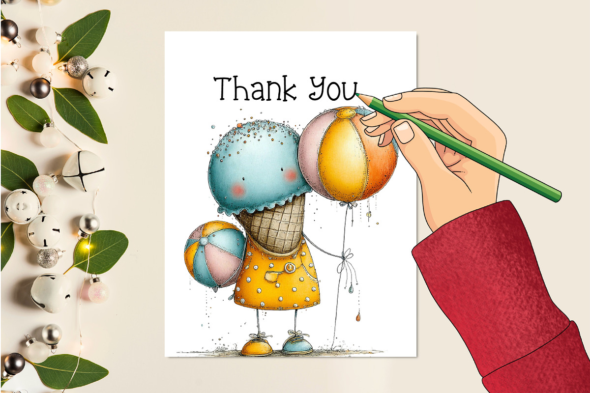Whimsical Summer Beach Ice Cream, an Object Illustration by Creative Art (Photo 7 of 8)
