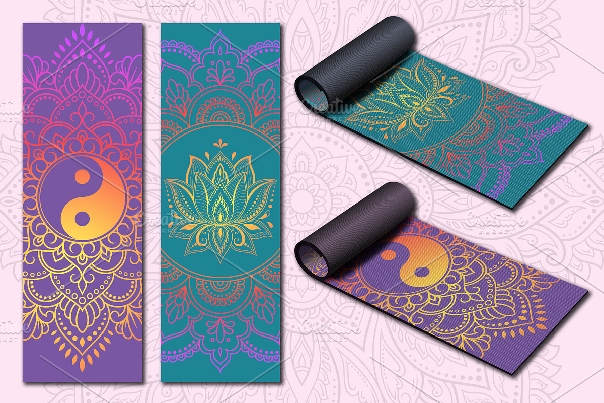 Patterns for yoga mats, a Pattern Graphic by Katika Shop (Photo 5 of 7)