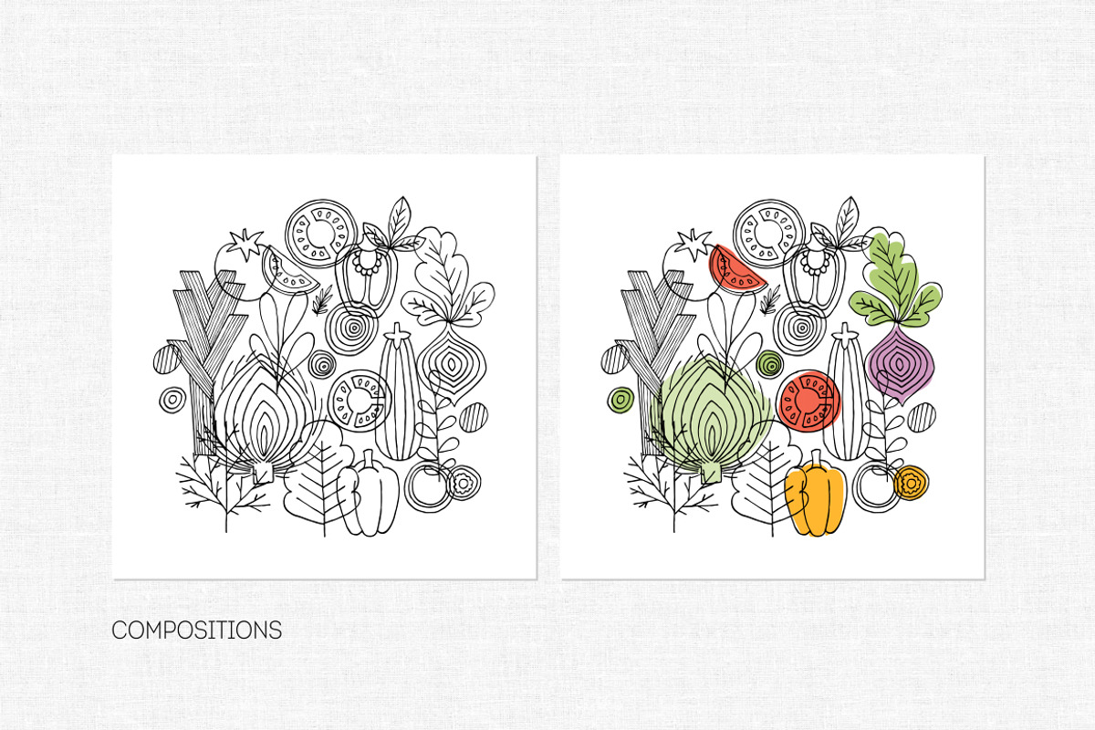 Vegetables illustrations, a Food Illustration by adehoidar (Photo 4 of 5)
