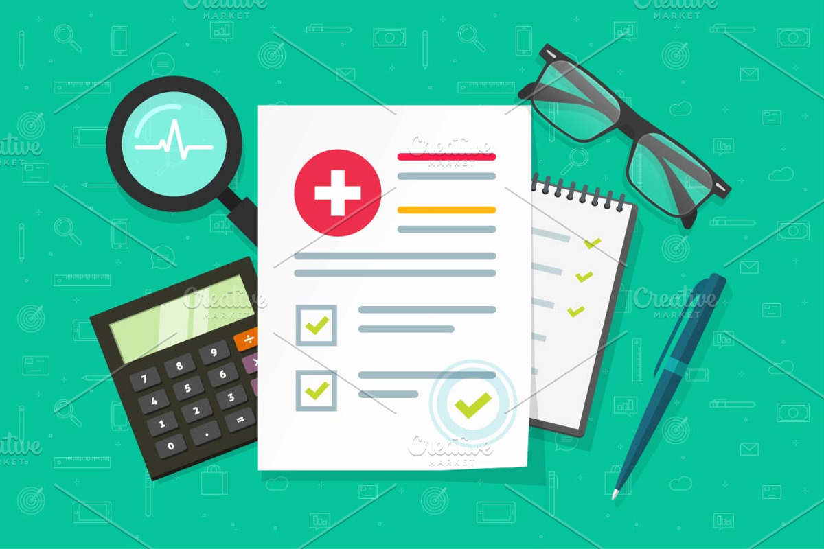 Medical health insurance document, a Healthcare Illustration by vladwel (Photo 3 of 3)