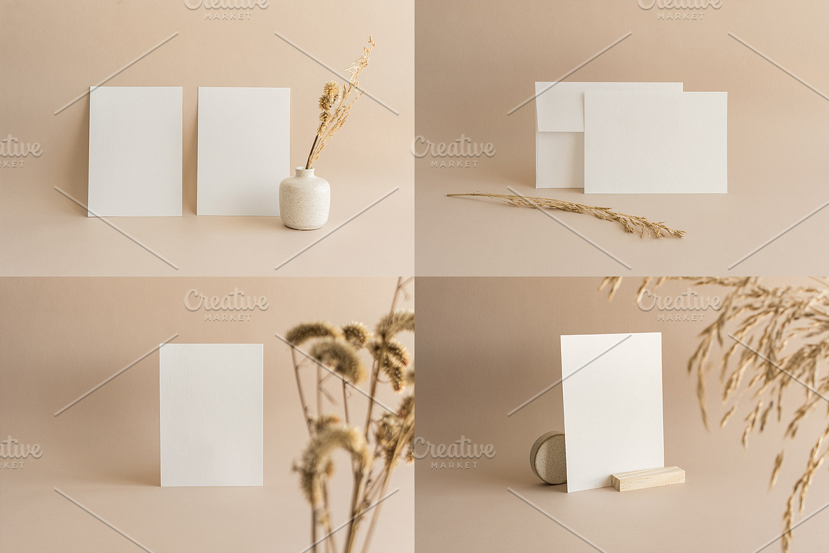 Beige - 5x7 Card Mockup Bundle, a Product Mockup by Salt Color Studio (Photo 7 of 13)