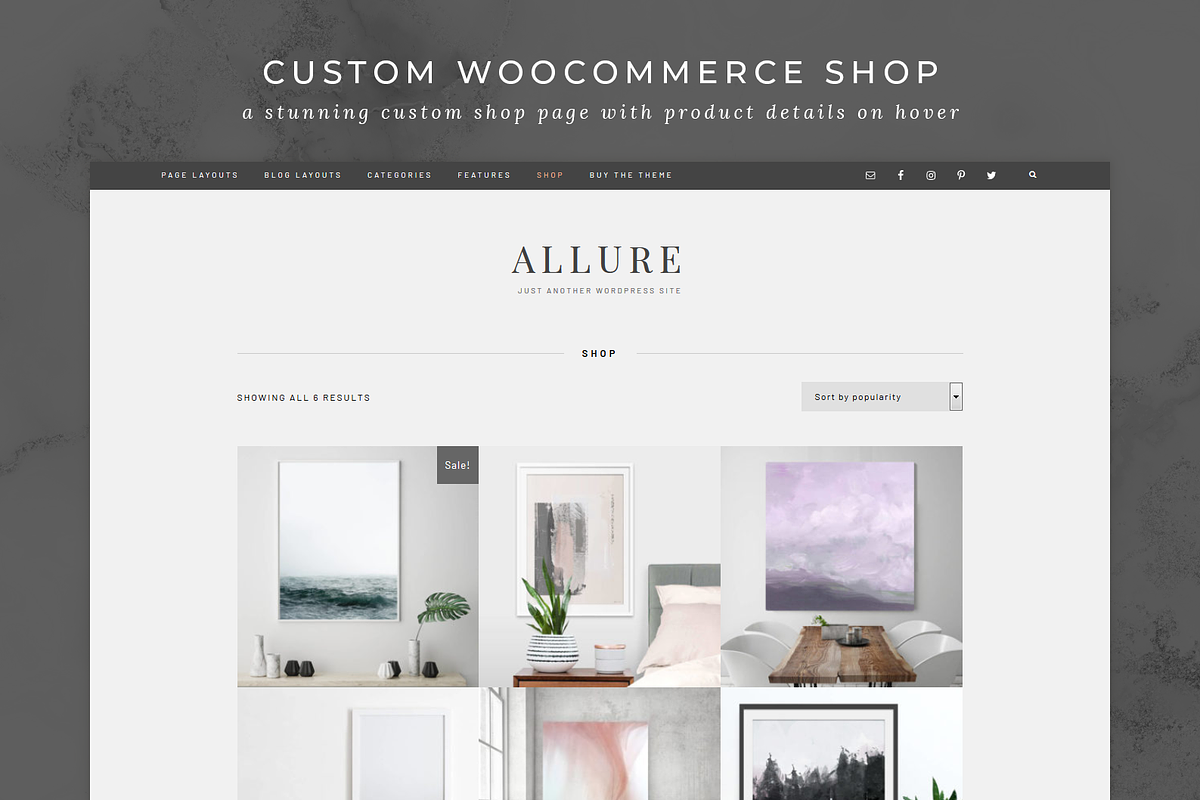 Allure - Feminine Genesis Theme, a WordPress Template by Studio Sirona (Photo 7 of 14)