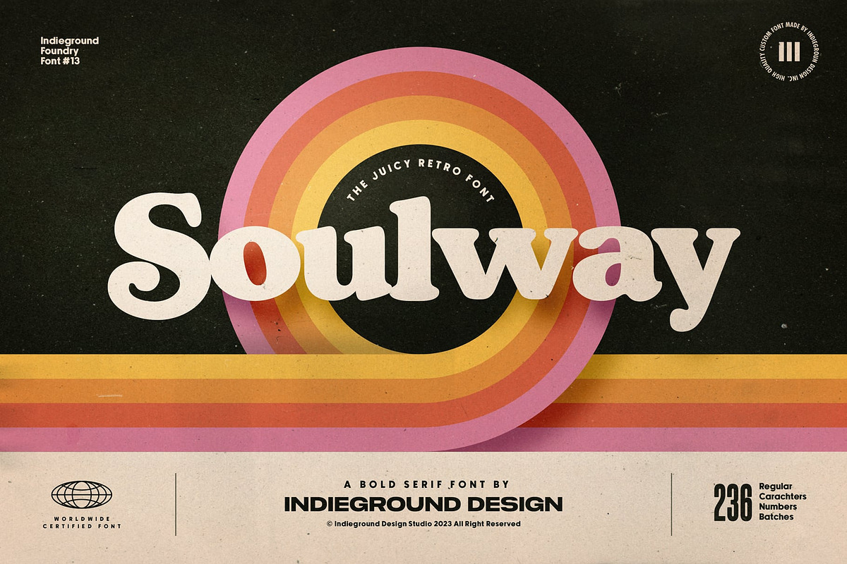 Soulway Font, a Serif Font by Indieground Design Inc. (Photo 1 of 10)