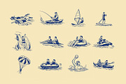 Watersport Vector Illustrations, a Sport Illustration by Rasgood (Thumbnail 2 of 10)