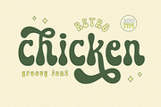 Retro Chicken - Cute Vintage Font, a Handwritten Font by Airotype (Thumbnail 1 of 15)