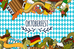 Doodle style design for Oktoberfest