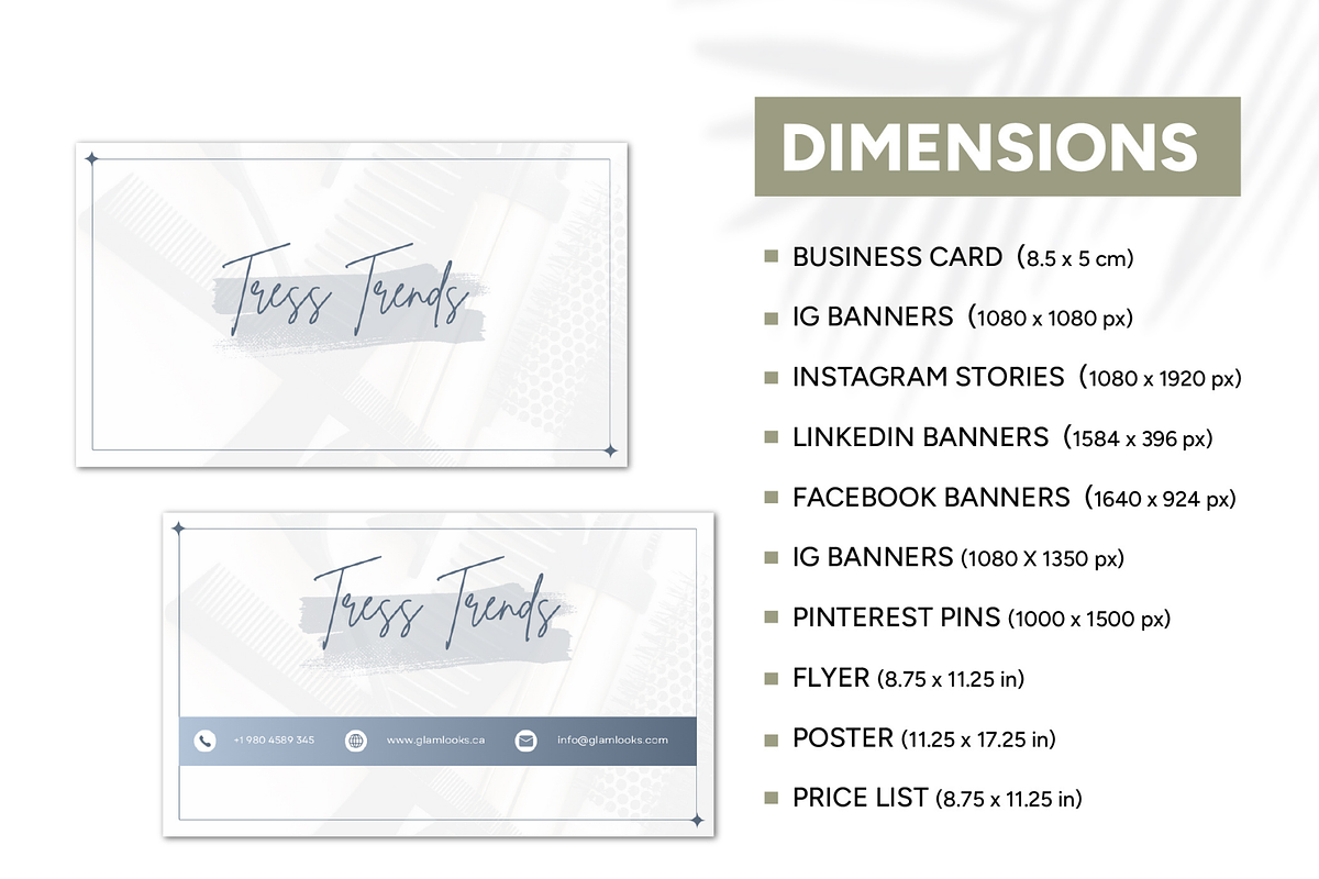 Hair Salon Canva Template Bundle, a Social Media Template by Branding by Kellsey (Photo 5 of 6)