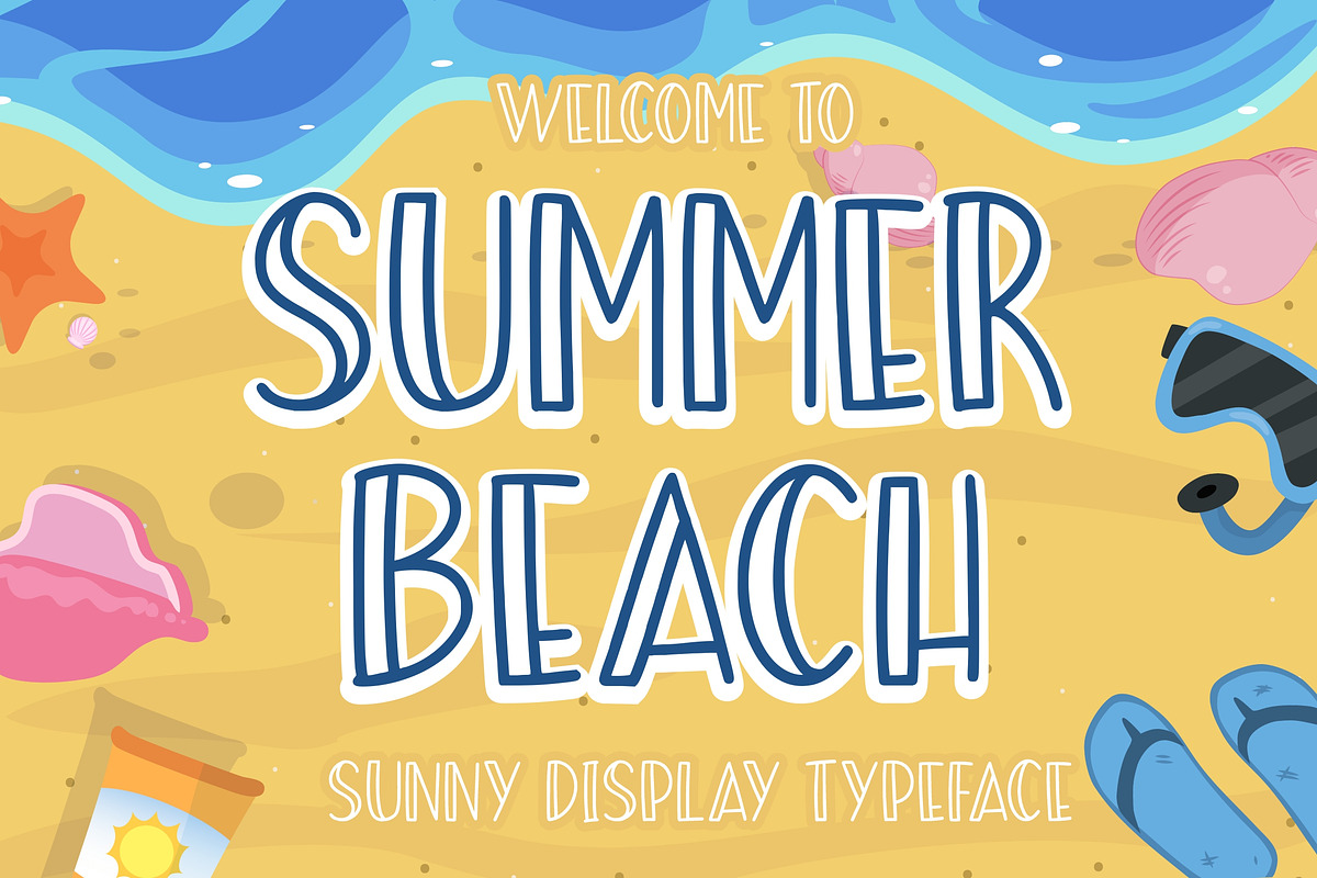 Summer Beach Sunny Display Typeface, a Font by Creatype Studio (Photo 1 of 8)