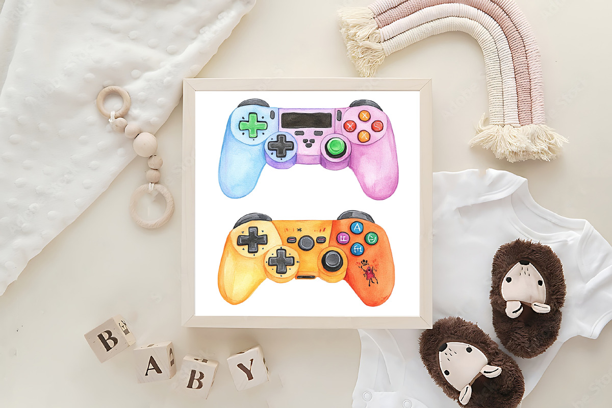 Halloween Gaming Controllers Clipart, an Illustration by CraftArtStudio (Photo 6 of 6)