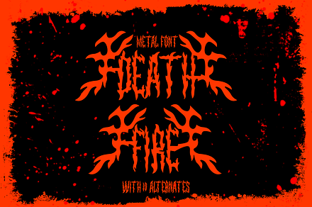 Death Fire - Metal Font, a Font by PutraCetol Studio