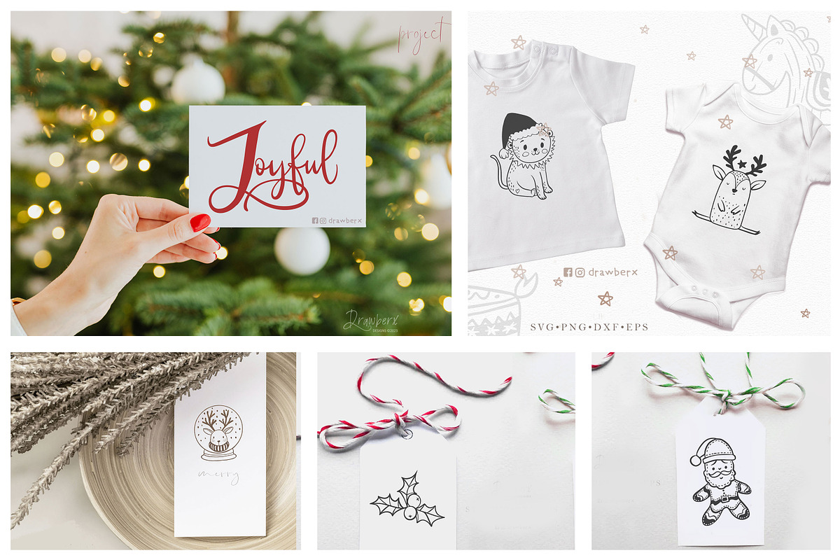 Doodle Christmas Svg png lineart 128, an Illustration by Drawberx (Photo 2 of 11)
