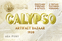Calypso | Vintage Postcard Font