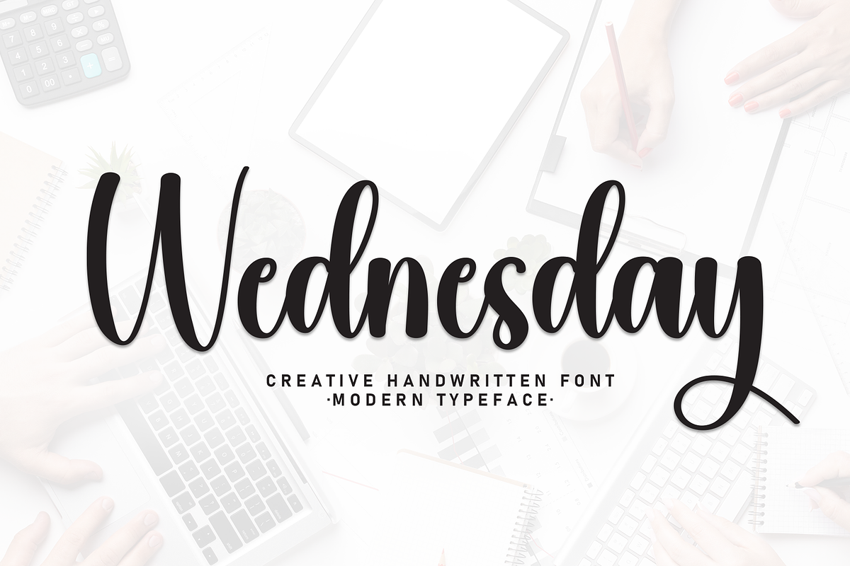 Wednesday | Script Font, a Handwritten Font by Scratchones (Photo 1 of 8)