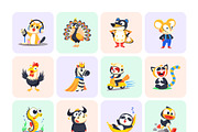 Animal Mascots Art Set, an Emoji Icon by Creative Stall (Thumbnail 10 of 10)