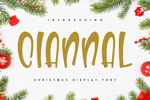 Ciannal Christmas Display Font, a Handwritten Font by Maulana Creative