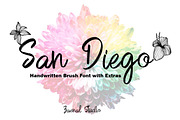 San Diego, a Script Font by Zaenal Studio (Thumbnail 1 of 13)