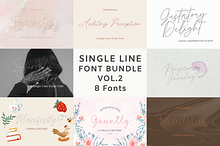 Single Line Font Bundle Vol. 2
