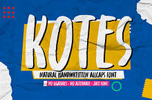 Kotes - Natural Handwritten Allcaps