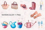 Watercolor Gardening Set, an Illustration by lilisavelieva (Thumbnail 4 of 7)