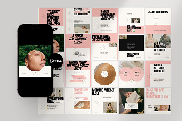 Wellness Instagram Templates - Canva preview 5
