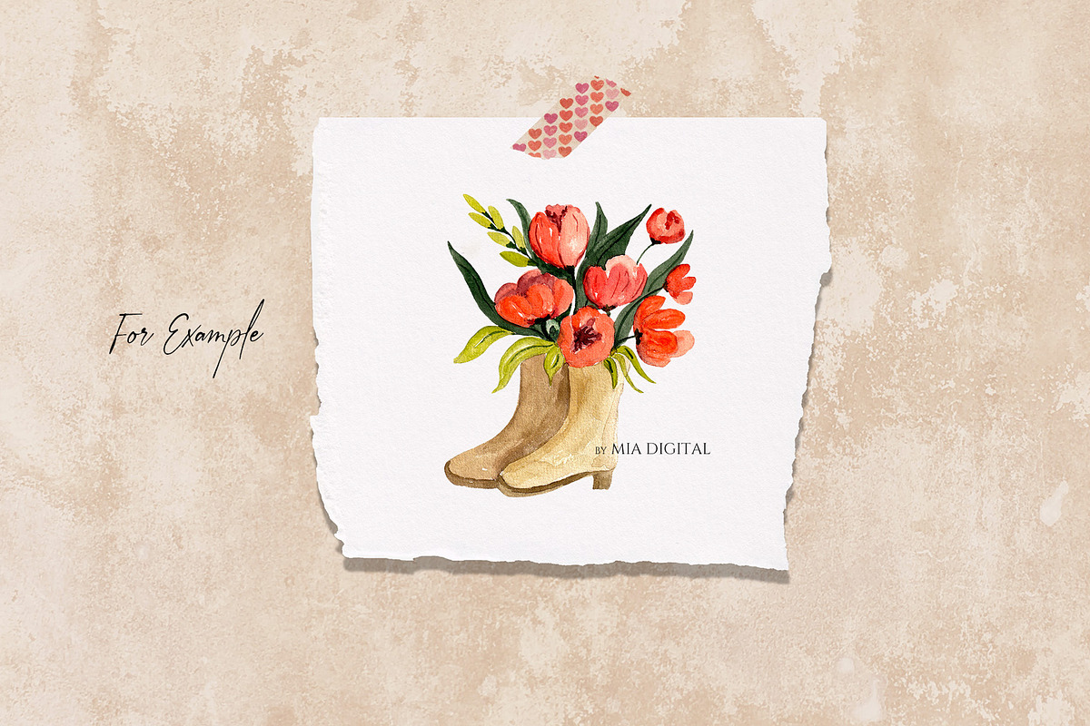 Flower Planter, Rain Boot, Umbrella, an Illustration by Mia Digital (Photo 5 of 6)