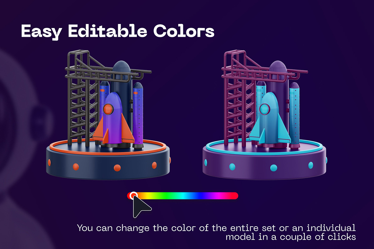 3D space icon pack, a Templates & Theme by Dope Design (Photo 2 of 9)