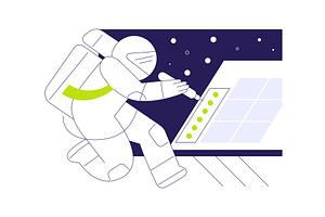 Work in open space abstract concept, an Illustration by Visual Generation