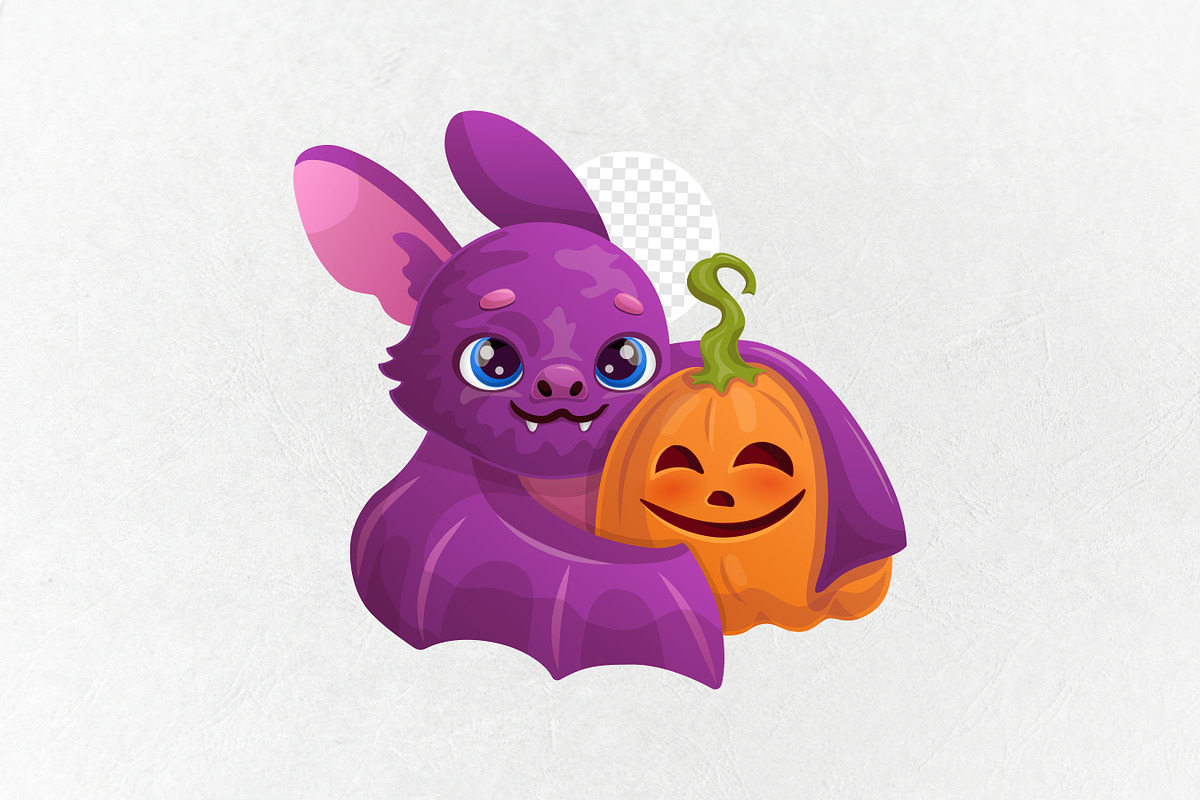 Cute cartoon bat, an Animal Illustration by VaraNa Art (Photo 6 of 6)