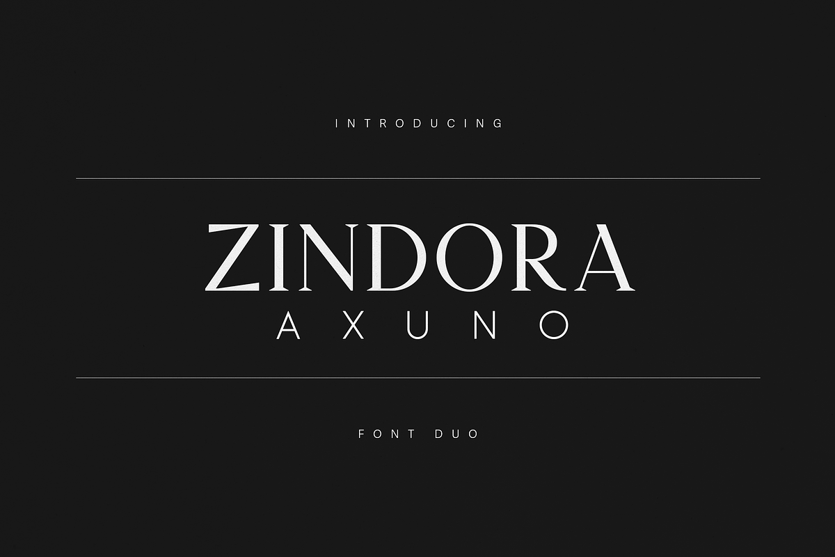 Zindora & Axuno – Elegant Font Duo, a Sans Serif Font by Only Fonts (Photo 1 of 10)