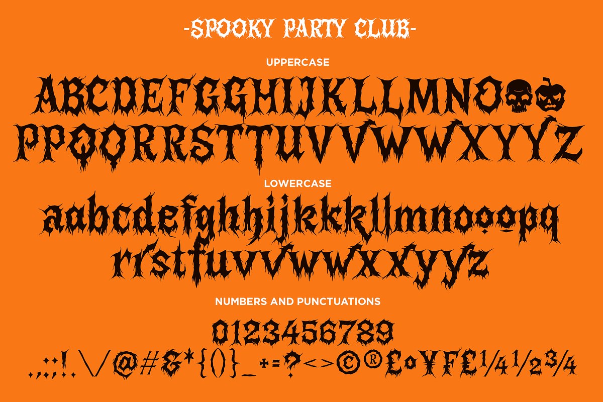 Spooky Party Club | Halloween Horror, a Blackletter Font by Jolicia Type (Photo 13 of 14)