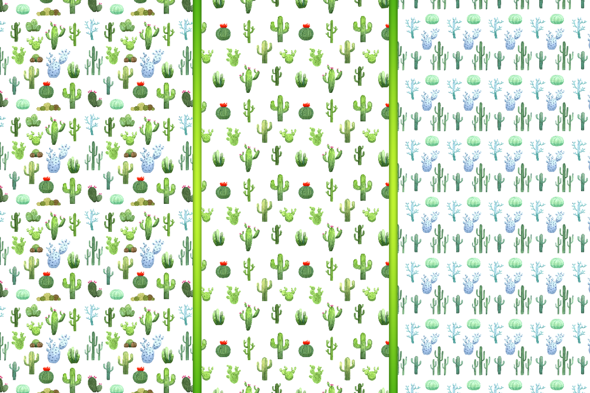 Watercolor Cacti, an Illustration by skrich (Photo 3 of 3)