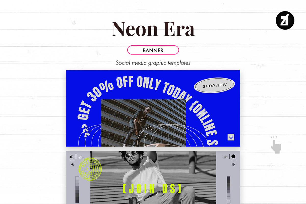 Neon era social media graphic, a Social Media Template by Chanut is industries (Photo 8 of 11)