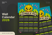 Horror Wall Calendar 2026, a Print Template by Annora Studio (Thumbnail 1 of 6)