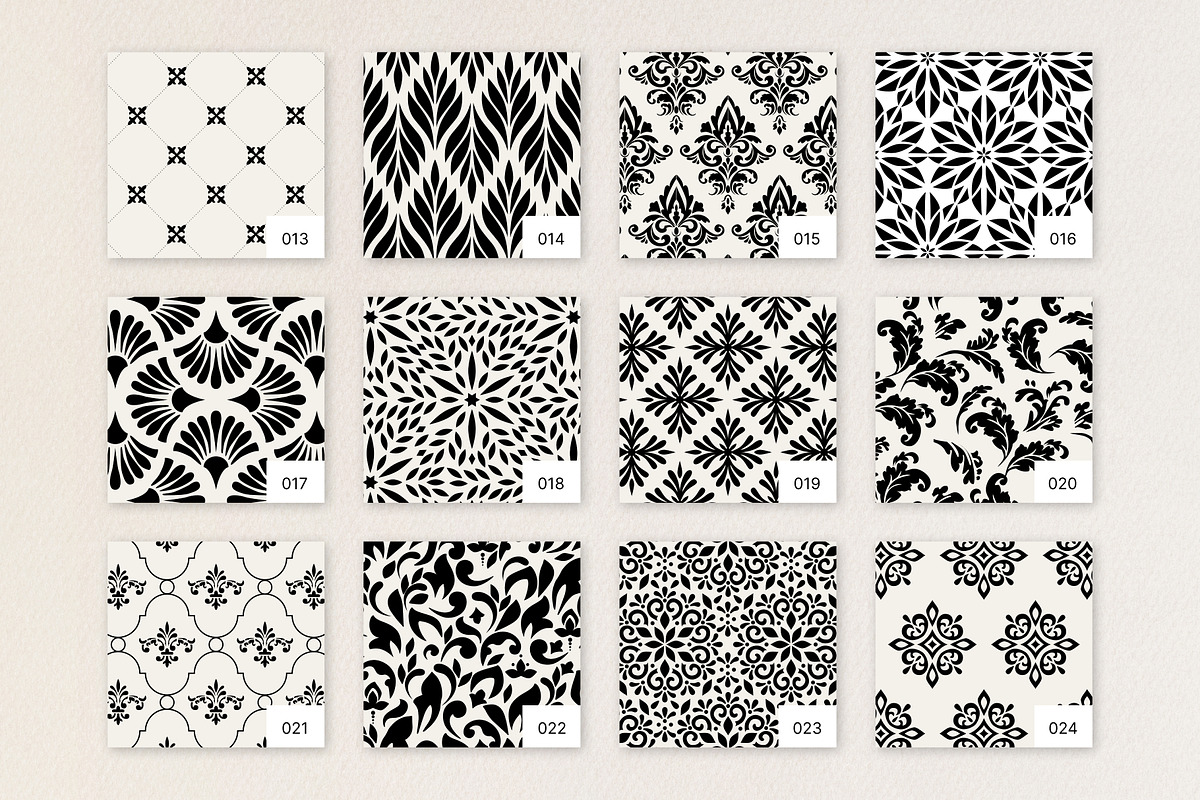Seamless damask patterns., a Pattern Graphic by Getalo Viktoriia (Photo 4 of 13)