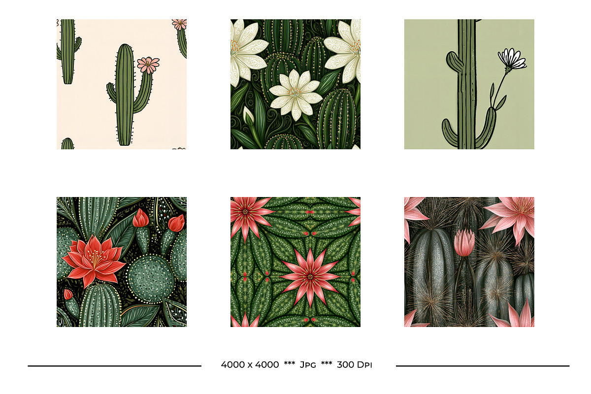 Cactus Flower Retro Art Designs, a Pattern Graphic by karenfoleyphoto (Photo 12 of 18)