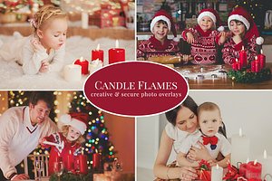 Candle Flames Photo Overlays