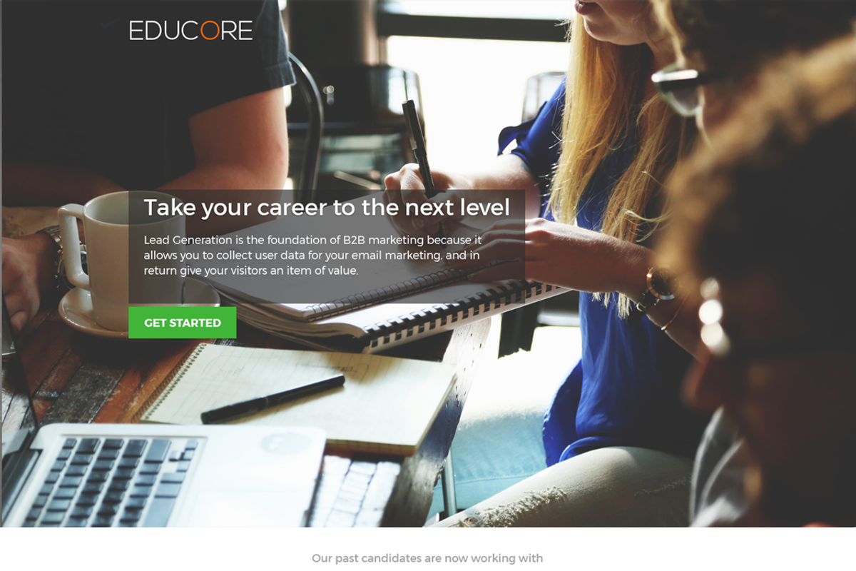 Educore Course Training Landing Page, a Landing Page Template by Apexure Designs (Photo 3 of 4)