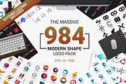 984 Modern Logo Shape, a Branding & Logo Template by Toonsteb (Thumbnail 1 of 18)