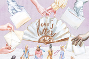 Jane's Letters: Hand Painted PNG, a Decorative Illustration by ArtCreationsDesign (Thumbnail 5 of 11)