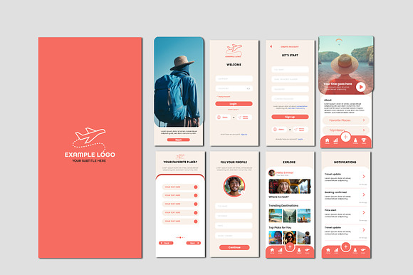 Travel Mobile App UI /UX preview 2