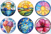 Round Stained Glass Summer, an Illustration by Canvas Craft (Thumbnail 5 of 5)