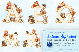 Woodland Winter Animal Alphabets