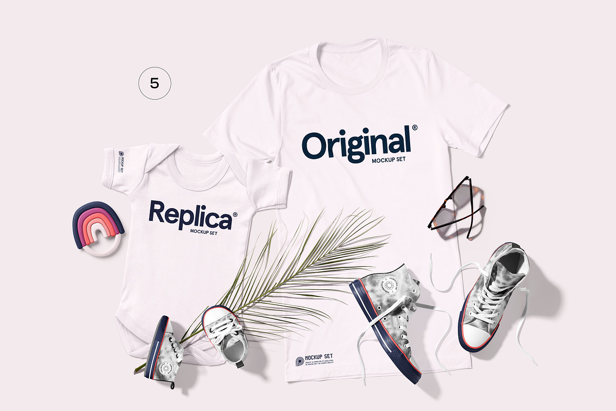 Bella Canvas 3001 Family Mockup Set, a Shirt Mockup by creatsy5 (Photo 17 of 24)